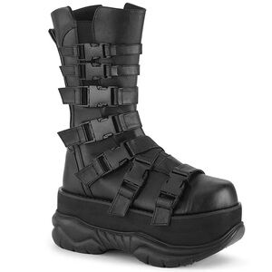 Demonia Black Heeled Boots